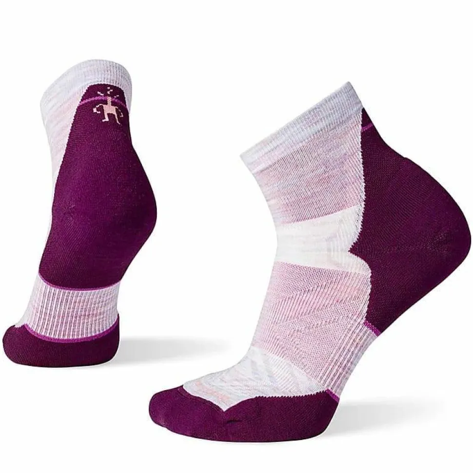 Smartwool Women's Run Targeted Cushion Ankle Socks Purple Eclipse