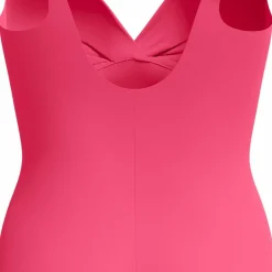 Speedo Womens Shaping Cross Knot 1 Piece Dark Pink