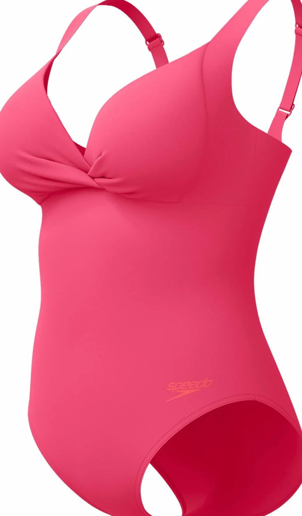 Speedo Womens Shaping Cross Knot 1 Piece Dark Pink