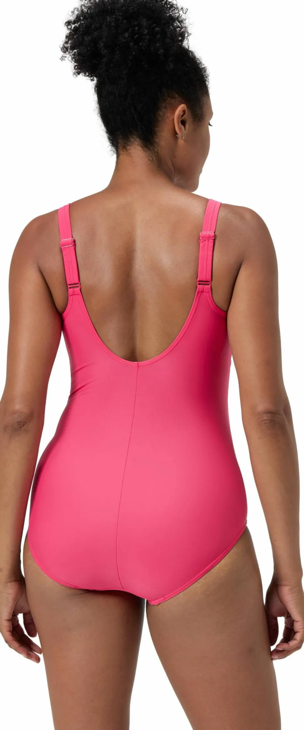 Speedo Womens Shaping Cross Knot 1 Piece Dark Pink
