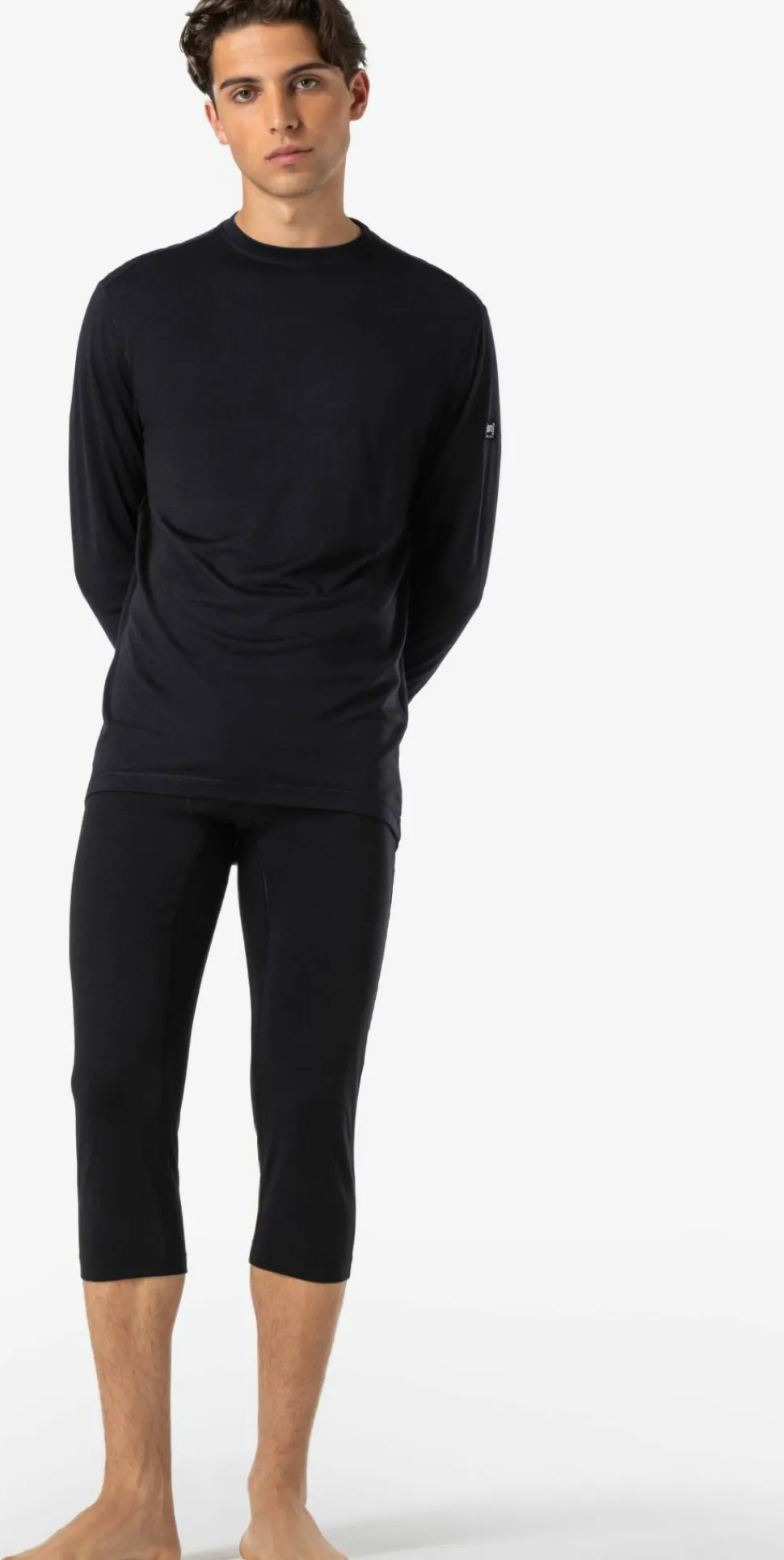 super.natural Men's Tundra175 Long Sleeve Jet Black