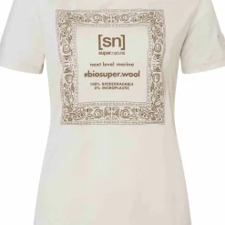 super.natural Women's Bandana Bio J Tee White Stone Melange/vintage Khaki Melange/kangaroo