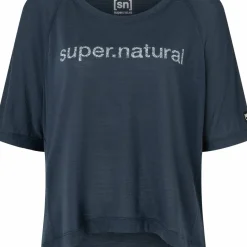 super.natural Women's Liquid Flow Tee Blueberry/Fresh White