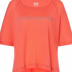 super.natural Women's Liquid Flow Tee Living Coral/Wasabi