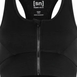 super.natural Women's Motion Zip Top Jet Black