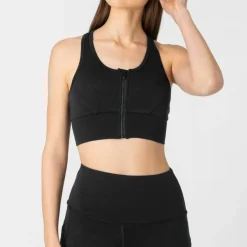 super.natural Women's Motion Zip Top Jet Black