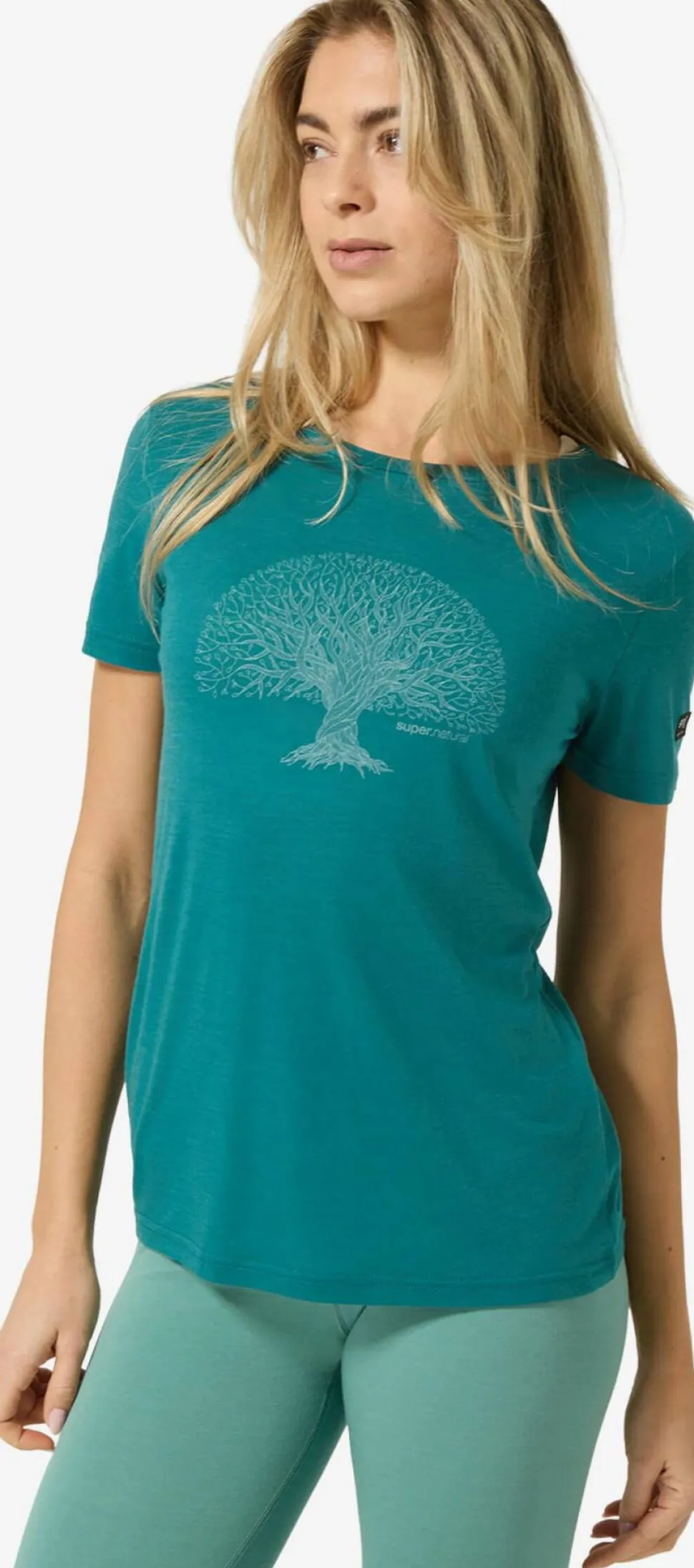 super.natural Women's Tree Of Knowledge Tee Pacific/lagoon Green