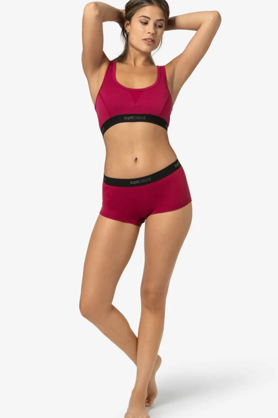 super.natural Women's Tundra220 Semplice Bra Sangria