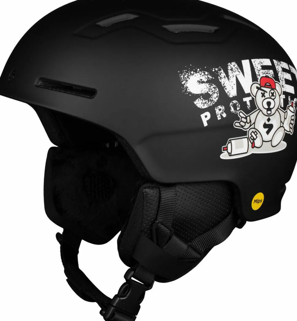 Sweet Protection Juniors' Winder Mips Helmet Black Teddy