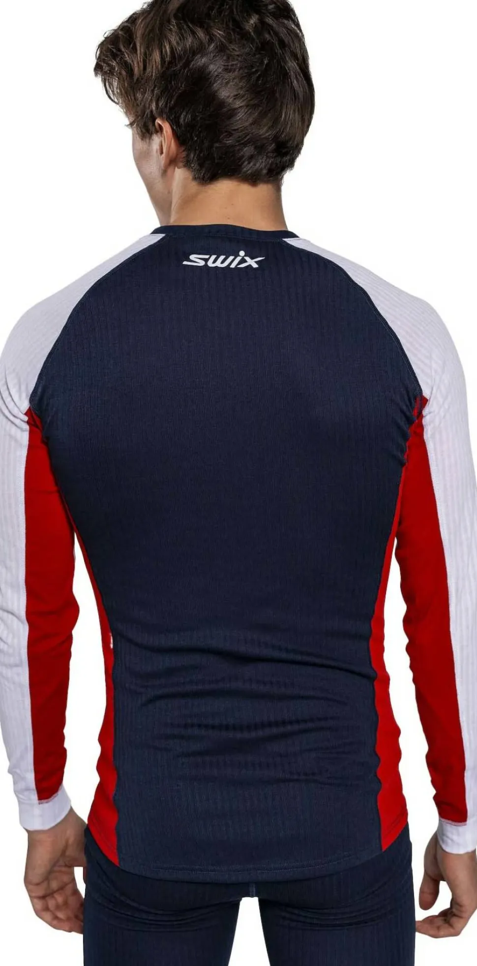 Swix Men's RaceX Classic Long Sleeve Dark Navy/Bright White