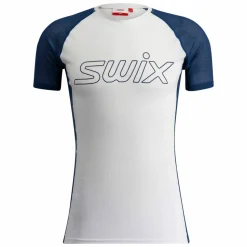 Swix Men's RaceX Light Short Sleeve Bright White/Lake Blue
