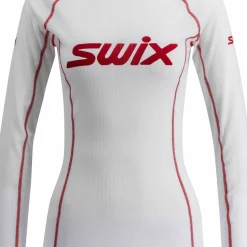 Swix Women's RaceX Classic Long Sleeve Bright White/Swix Red