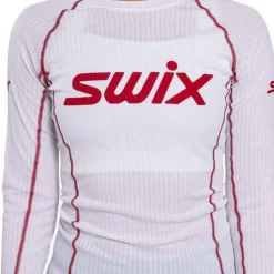 Swix Women's RaceX Classic Long Sleeve Bright White/Swix Red