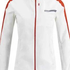Swix Women's Roadline Wind Jacket Bright White/Fiery Red