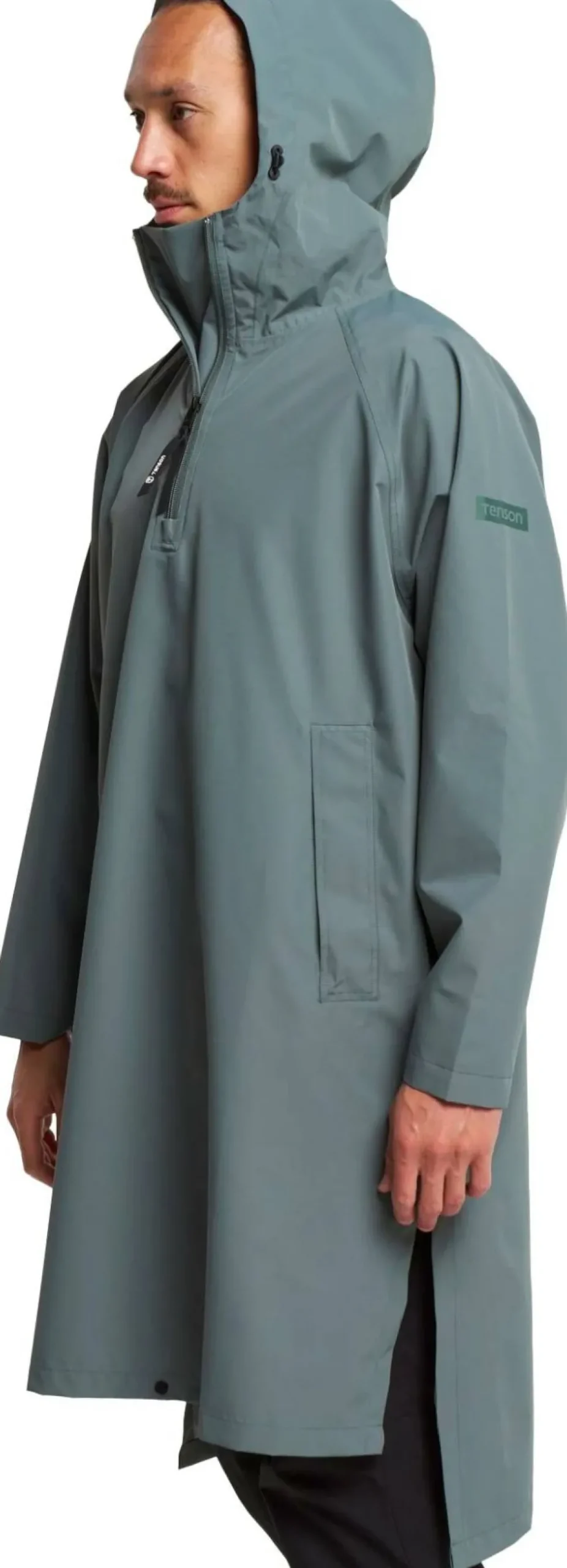 Tenson Unisex Drizzle Poncho Olive