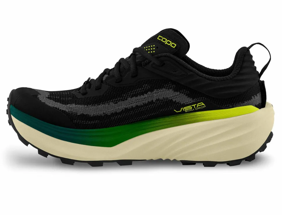 Topo Athletic Men's Vista Wide Black/lime