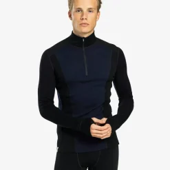 Ulvang Men's Peak Map Half Zip Baselayer Black/Navy Blue