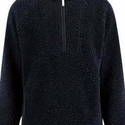 Ulvang Unisex Re Orbit Hooded Half Zip Wool Pile Navy Blue