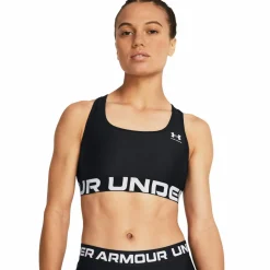 Under Armour Women's HeatGear® Armour Mid Branded Sports Bra Black