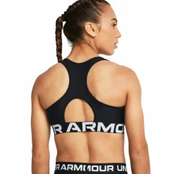 Under Armour Women's HeatGear® Armour Mid Branded Sports Bra Black