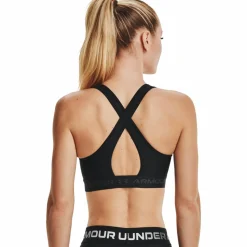 Under Armour Women's UA Crossback Mid Bra Black/Black/Jetgray