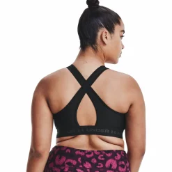 Under Armour Women's UA Crossback Mid Bra Black/Black/Jetgray