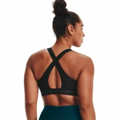 Under Armour Women's UA Crossback Mid Bra Black/Black/Jetgray