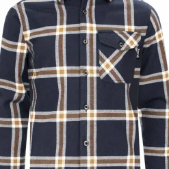 Urberg Juniors' Flanell Shirt Blue Nights/deep Lichen Green