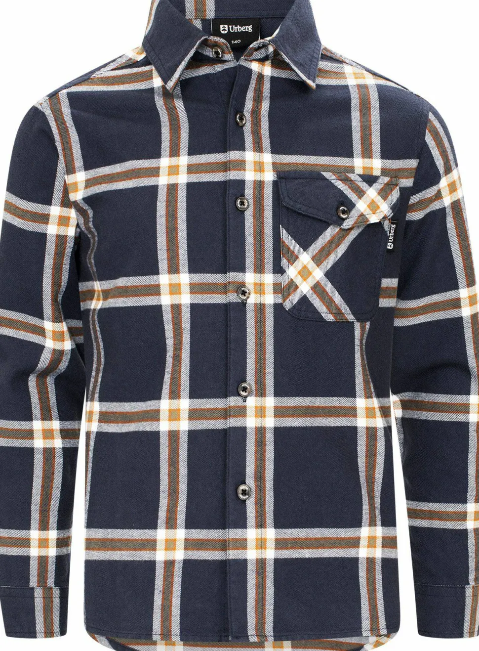 Urberg Juniors' Flanell Shirt Blue Nights/deep Lichen Green