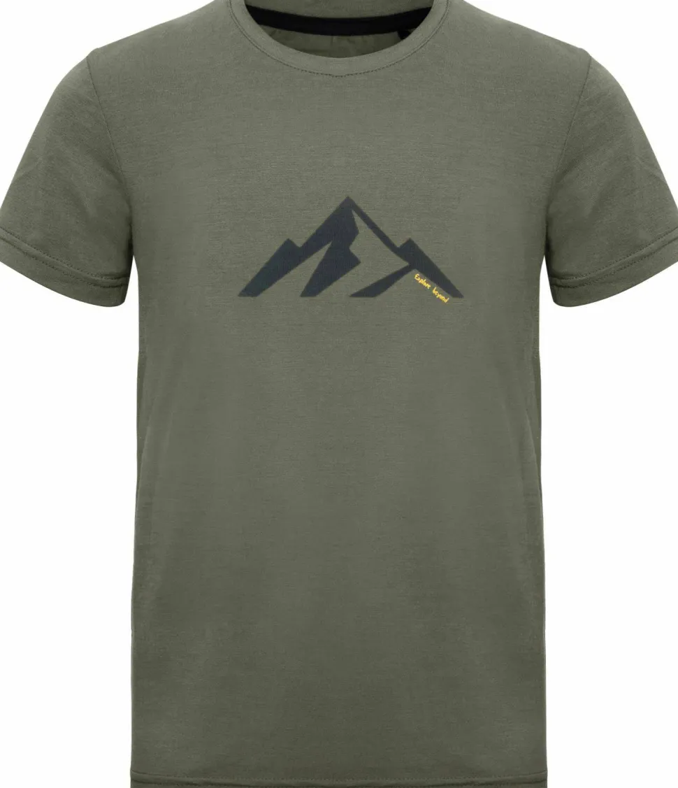Urberg Junior's Printed Tree Tee Dusty Olive