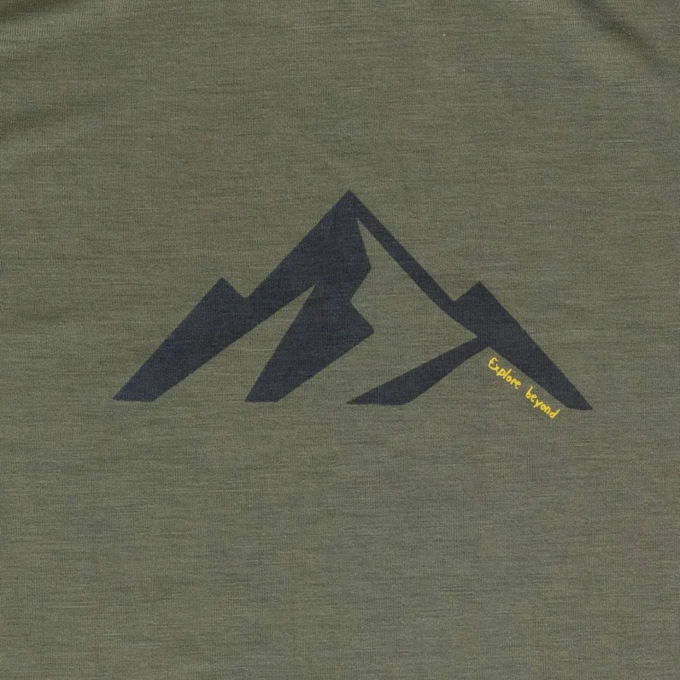 Urberg Junior's Printed Tree Tee Dusty Olive