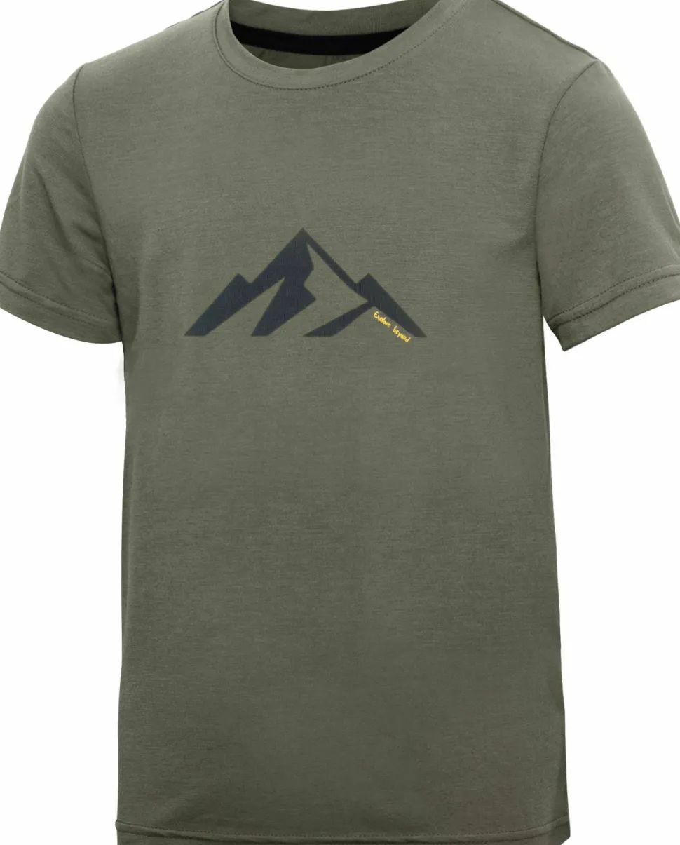 Urberg Junior's Printed Tree Tee Dusty Olive