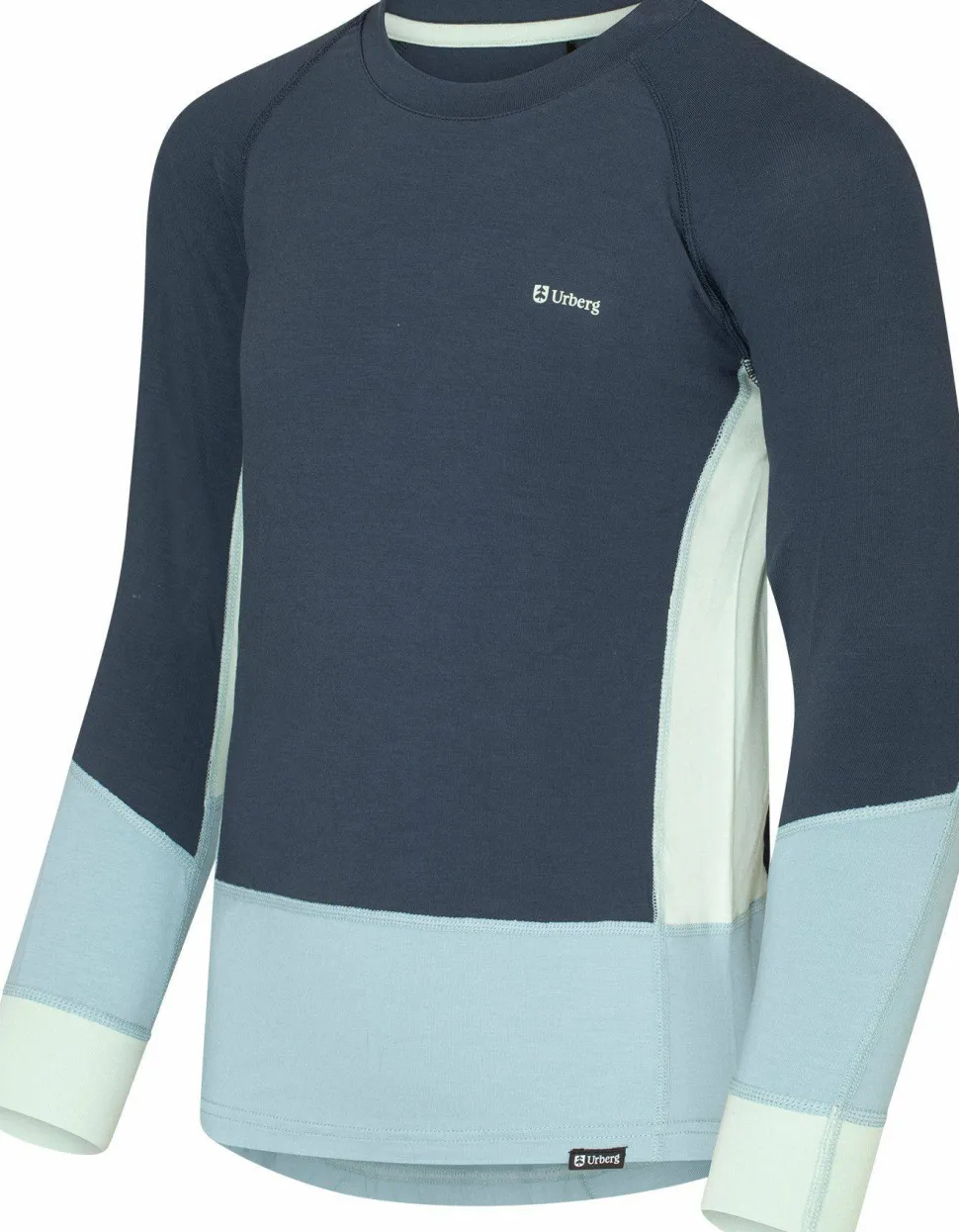 Urberg Juniors' Tree Base Layer Set Blue Nights/stone Blue/celadon
