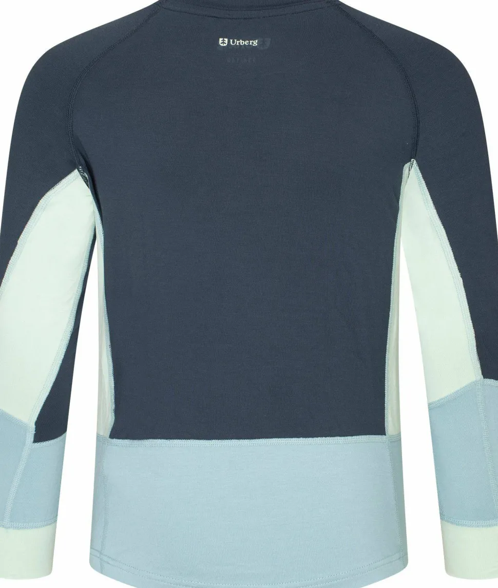 Urberg Juniors' Tree Base Layer Set Blue Nights/stone Blue/celadon