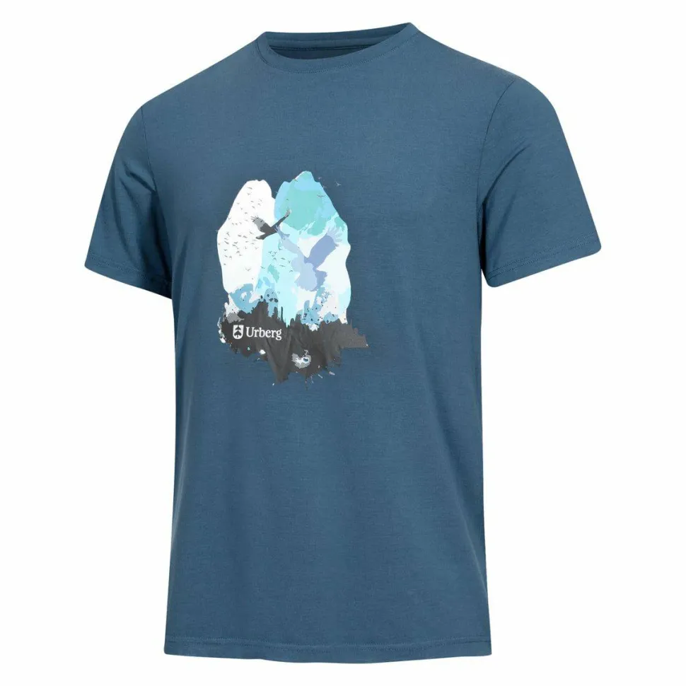 Urberg Men's Printed Tree Tee Midnight Navy/sky