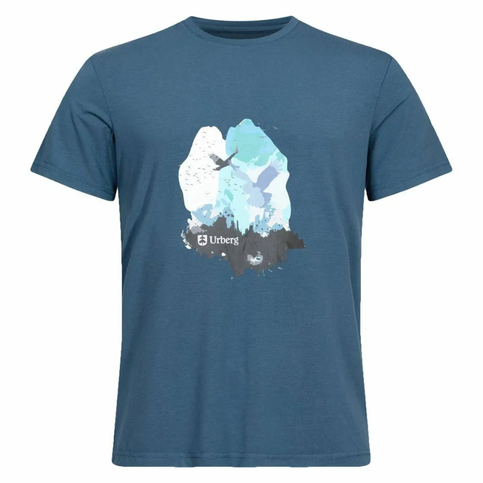 Urberg Men's Printed Tree Tee Midnight Navy/sky