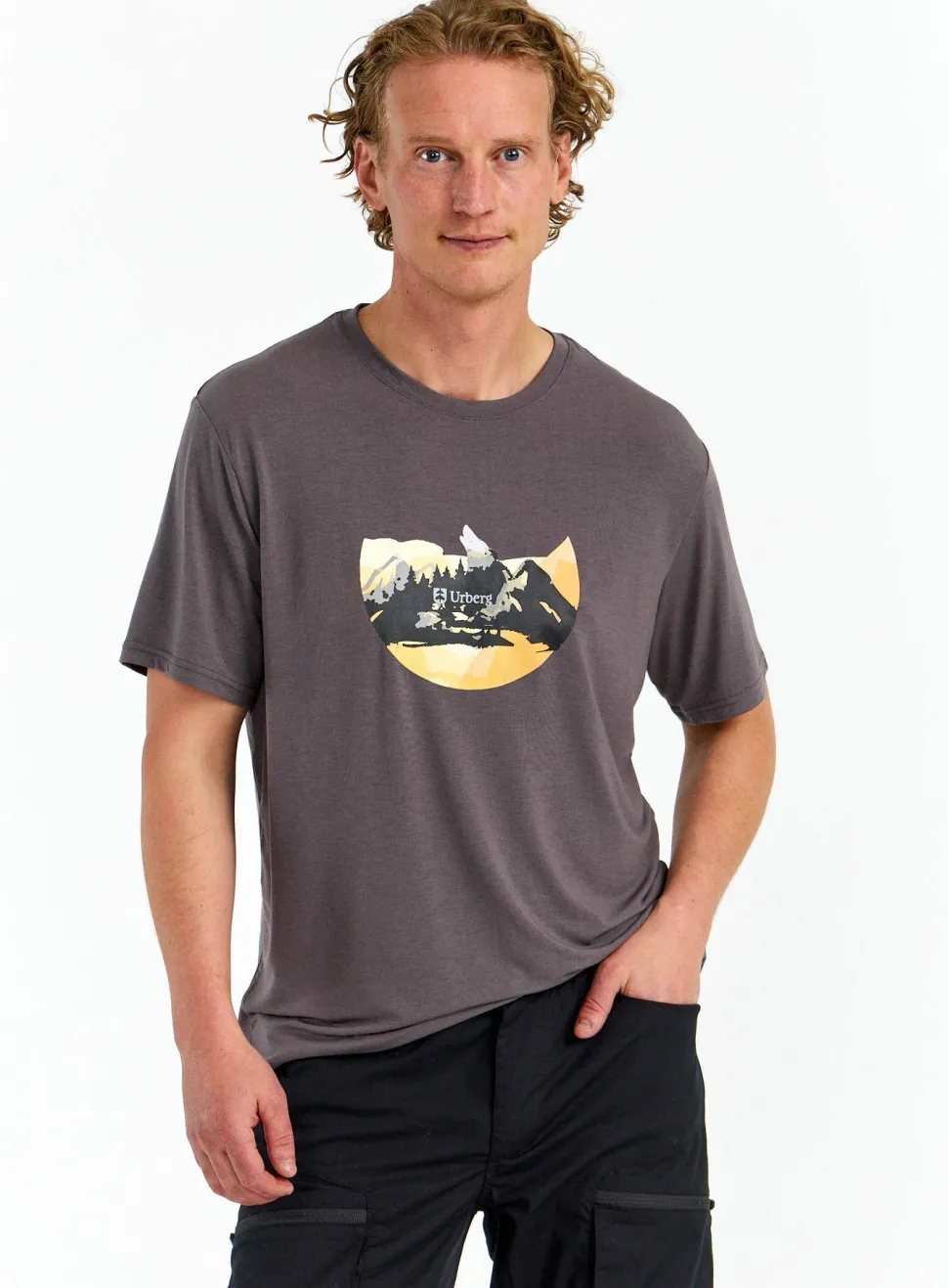 Urberg Men's Printed Tree Tee Plum Kitten/mountain