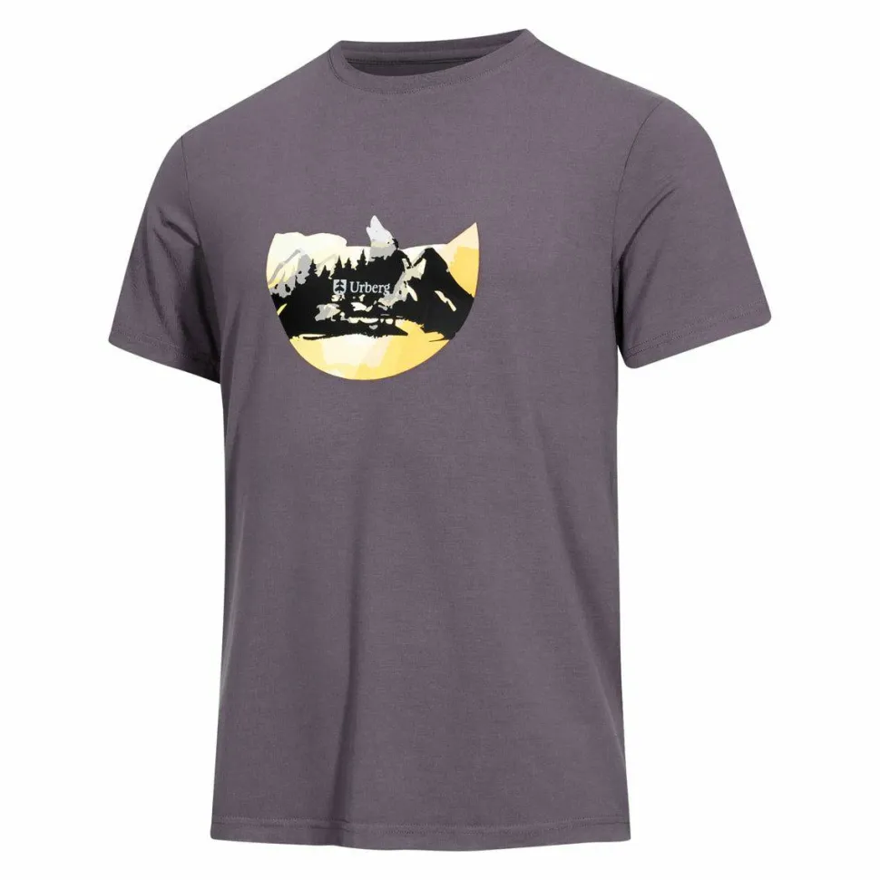 Urberg Men's Printed Tree Tee Plum Kitten/mountain