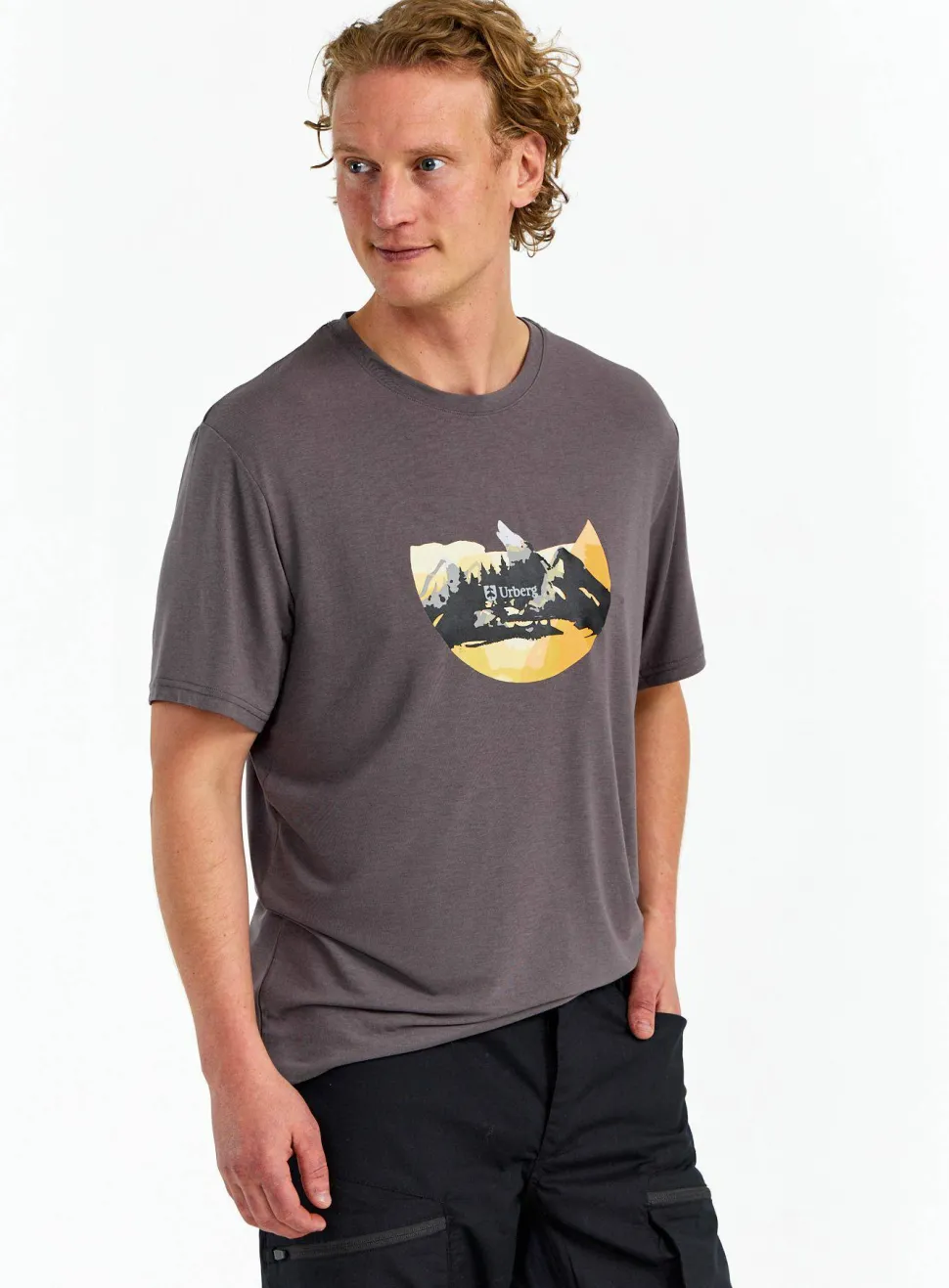 Urberg Men's Printed Tree Tee Plum Kitten/mountain
