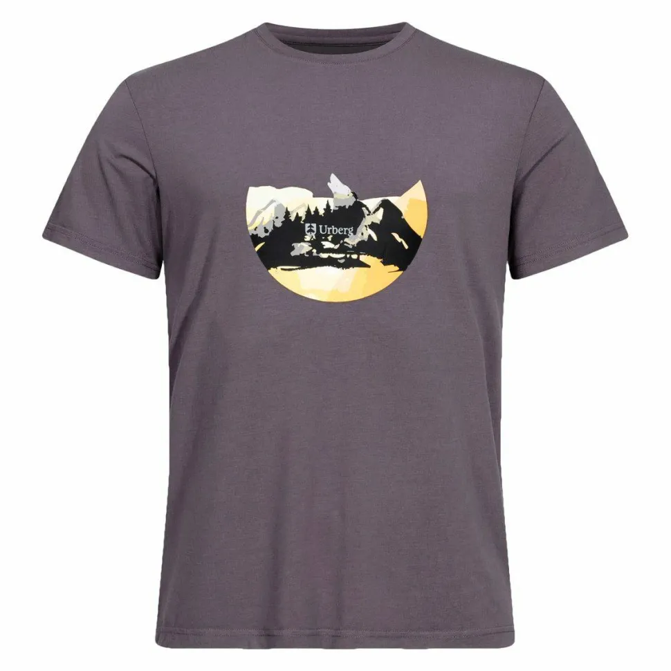 Urberg Men's Printed Tree Tee Plum Kitten/mountain