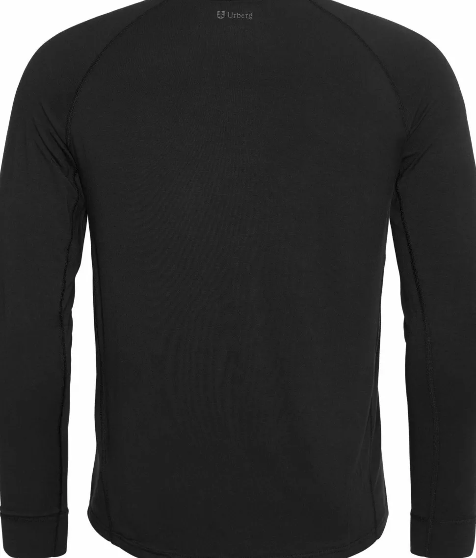 Urberg Men's Solid Tree Base Layer Top Black Beauty