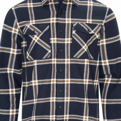 Urberg Men's Two Pocket Flanell Shirt Blue Nights/deep Lichen Green
