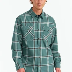 Urberg Men's Two Pocket Flanell Shirt Blue Nights/deep Lichen Green