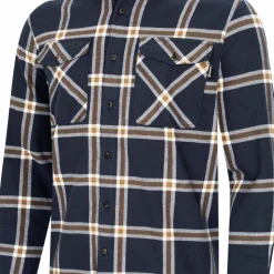 Urberg Men's Two Pocket Flanell Shirt Blue Nights/deep Lichen Green