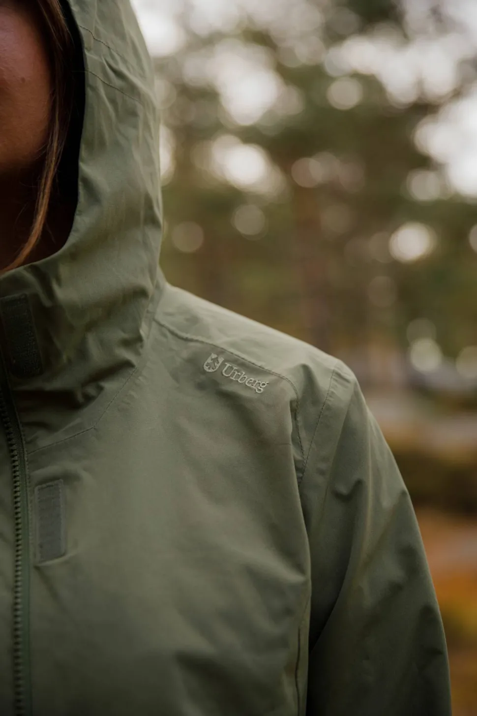 Urberg Women's 2L Rain Coat Deep Lichen Green