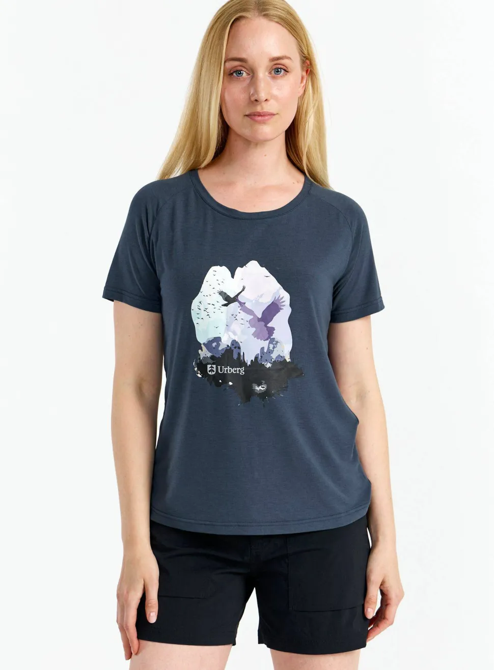 Urberg Women's Printed Tree Tee Midnight Navy