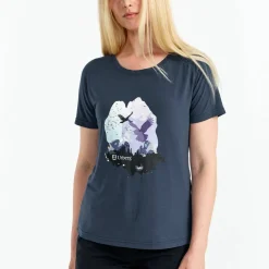 Urberg Women's Printed Tree Tee Midnight Navy