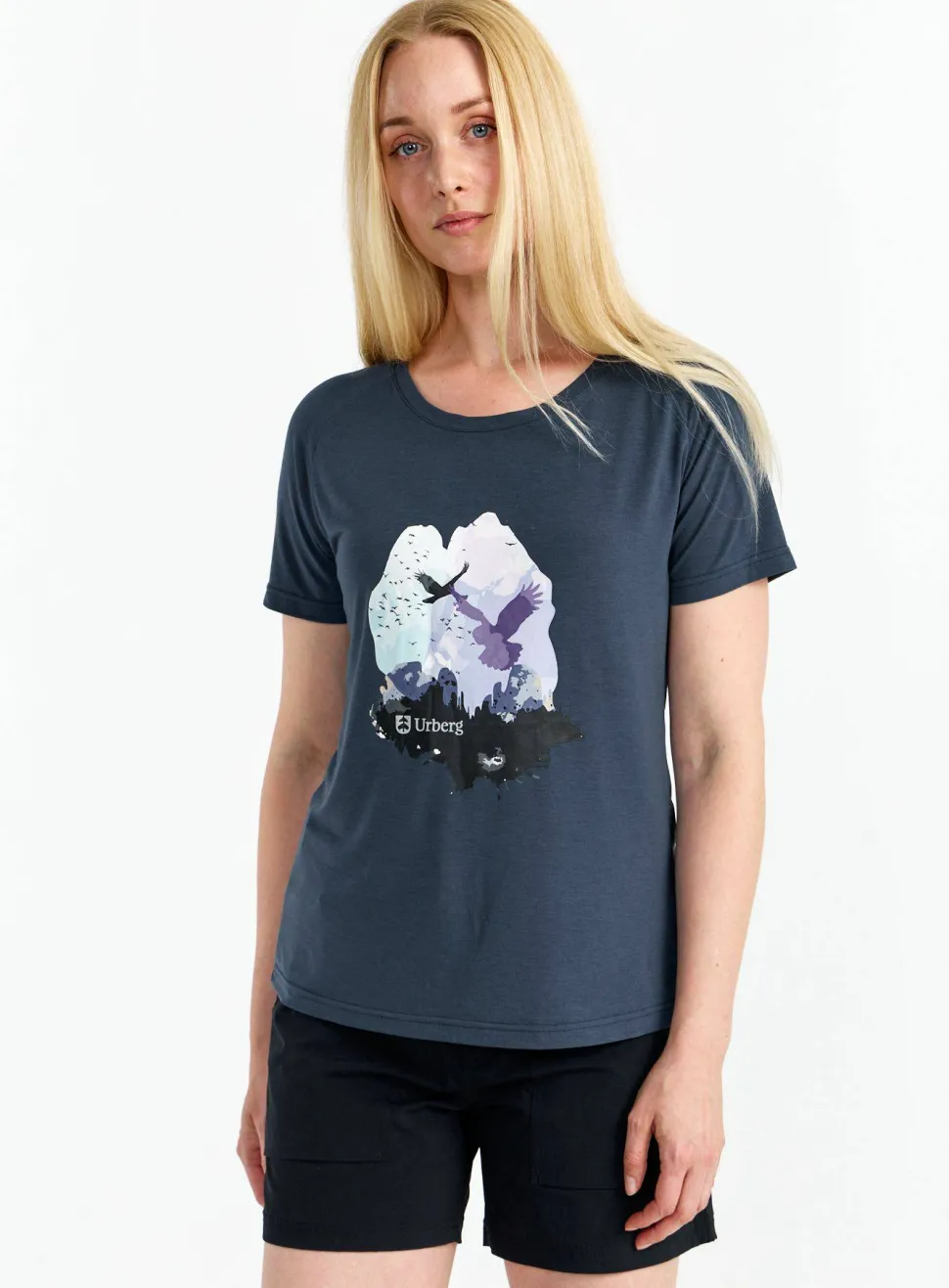 Urberg Women's Printed Tree Tee Midnight Navy