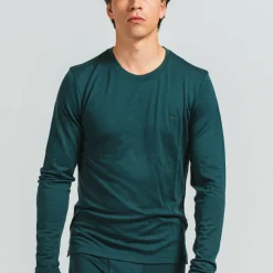 Varg Men's Fjällnäs Baselayer Top Dark Emerald Green