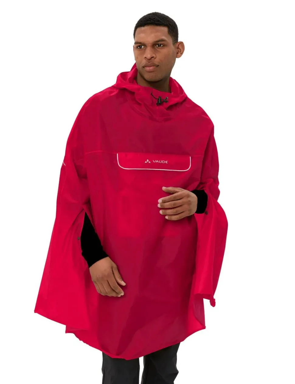 VAUDE Unisex Valdipino Rain Poncho Red Uni